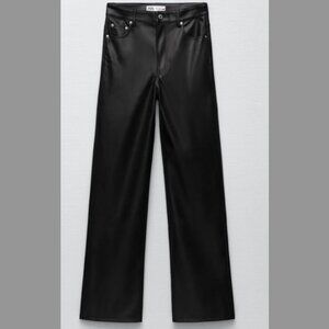 Zara FULL LENGTH FAUX THE ‘90S LEATHER PANTS